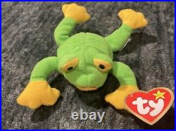 TY Teenie Beanie Babies Smoochy The Frog 1993 McDonald's RARE Retired withErrors