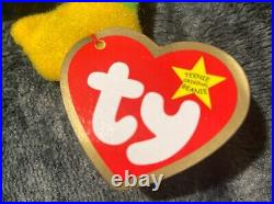 TY Teenie Beanie Babies Smoochy The Frog 1993 McDonald's RARE Retired withErrors