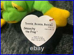 TY Teenie Beanie Babies Smoochy The Frog 1993 McDonald's RARE Retired withErrors