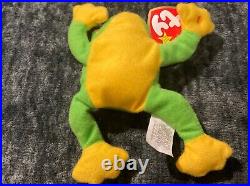 TY Teenie Beanie Babies Smoochy The Frog 1993 McDonald's RARE Retired withErrors