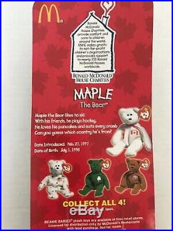 TY Teenie Beanie Baby Maple The Bear, Ronald McDonald House Charities Rare