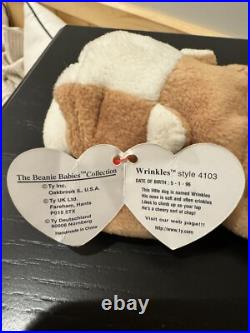 TY Wrinkles Beanie Baby RARE with Tag Errors