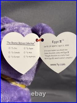 The Beanie Babies Collection Eggs III Rare, Retired Bear With Tag Errors The Beanie Babies Collection Eggs III Rare, Retired Bear With Tag Errors