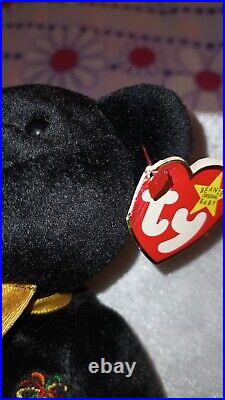 The End Bear 1999 Beanie Baby Ty Retired RARE Tag Errors Tag