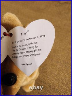 Tiny the Chihuahua TY Beanie Baby many Errors Holographic extremely RARE
