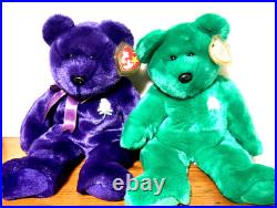 Two RARE, RETIRED Beanie Babies Princess Diana and Erin The Bear SMOKE FREE Two RARE, RETIRED Beanie Babies Princess Diana and Erin The Bear SMOKE FREE