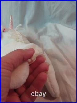 Two RARE Ty Beanie Babies MYSTIC the Unicorn 1994 Retired with Tag Errors/PVC