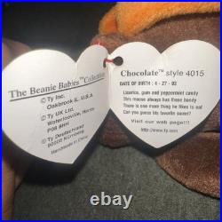 Ty 1993 Beanie Babies Chocolate the Moose Very Rare With Tag Error PVC Retired
