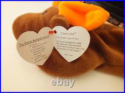 Ty 1993 Chocolate the Moose Original Beanie Baby with Rare Tag Errors