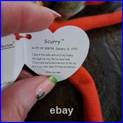 Ty 2000 Beanie Baby Scurry. Rare Retired With Errors. DOB January 18, 2000 Ty 2000 Beanie Baby Scurry. Rare Retired With Errors. DOB January 18, 2000