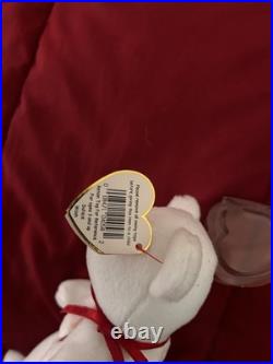 Ty 4058 Valentino Bear Beanie Baby 1993/1994 Edition Tag Errors PVC Pellets Rare