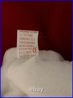 Ty 4058 Valentino Bear Beanie Baby 1993/1994 Edition Tag Errors PVC Pellets Rare