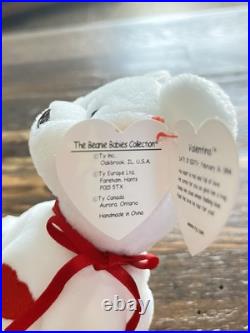 Ty 4058 Valentino Bear Beanie Baby 1993/1994 with RARE errors