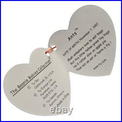 Ty Ants the Anteater Beanie Baby 1997 DOB Rare Tag Errors Style #4195