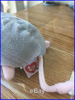 Ty Authenticated 2nd Gen UK Embroidered Trap Beanie Baby MWMT-MQ! Ultra RARE