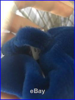 Ty Authenticated 3rd/1st German Tags Royal Blue Peanut Beanie Baby MWMTMQ! RARE
