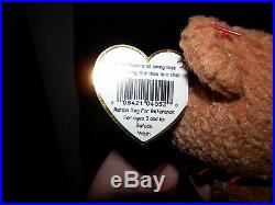 Ty Beanie Babies 1993 1996 RARE Curly Misspelled, 5 errors, MINT with box
