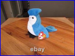 Ty Beanie Babies 1993 Chocolate Tush Tag On 1997 Rocket Blue Jay Rare Tag Error