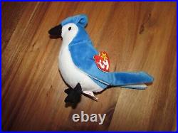 Ty Beanie Babies 1993 Chocolate Tush Tag On 1997 Rocket Blue Jay Rare Tag Error