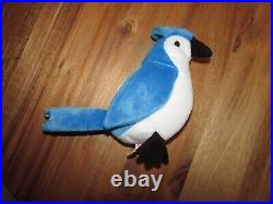 Ty Beanie Babies 1993 Chocolate Tush Tag On 1997 Rocket Blue Jay Rare Tag Error