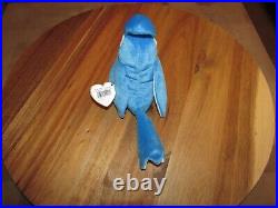 Ty Beanie Babies 1993 Chocolate Tush Tag On 1997 Rocket Blue Jay Rare Tag Error