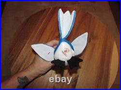 Ty Beanie Babies 1993 Chocolate Tush Tag On 1997 Rocket Blue Jay Rare Tag Error