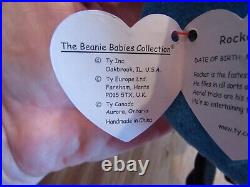 Ty Beanie Babies 1993 Chocolate Tush Tag On 1997 Rocket Blue Jay Rare Tag Error