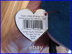 Ty Beanie Babies 1993 Chocolate Tush Tag On 1997 Rocket Blue Jay Rare Tag Error