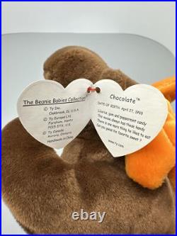 Ty Beanie Babies 1993 Chocolate the Moose RARE RETIRED ERRORS ON TUSH TAG
