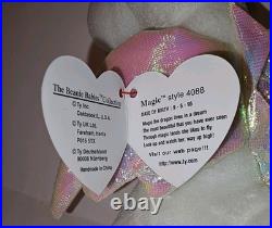 Ty Beanie Babies 1995 Magic The Dragon 1st Gen. PVC Tag Error NMWT Extremely Rare
