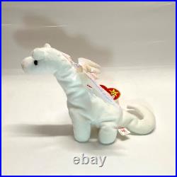 Ty Beanie Babies 1995 Magic The Dragon PVC Tag Errors Mint Extremely Rare