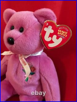 Ty Beanie Babies 2004 Mother's Day Bear-MULTIBLE ERRORS-RARE! Mint Condition