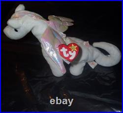 Ty Beanie Babies 8 inch MAGIC the Dragon Plush Toy 4088 Rare With Errors
