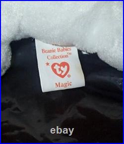 Ty Beanie Babies 8 inch MAGIC the Dragon Plush Toy 4088 Rare With Errors