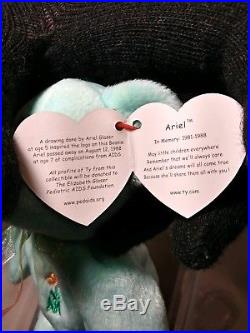 Ty Beanie Babies Ariel RARE Retired w Tag Errors 1ST EDITION BEST CHRISTMAS GIFT