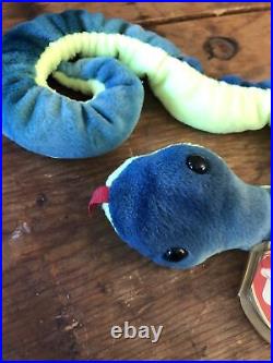 Ty Beanie Babies Baby / Hissy The Snake 1997 / Great Condition with Tags Rare