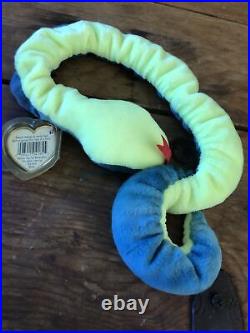 Ty Beanie Babies Baby / Hissy The Snake 1997 / Great Condition with Tags Rare