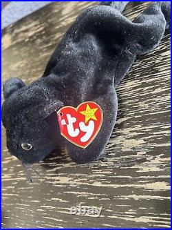 Ty Beanie Babies Baby Velvet the Panther retired NWT errors Rare Blank Tag