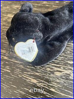 Ty Beanie Babies Baby Velvet the Panther retired NWT errors Rare Blank Tag