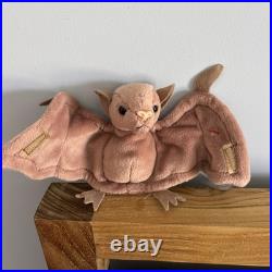 Ty Beanie Babies Batty Brown Bat 1996 1997 RARE (Retired, Baby)