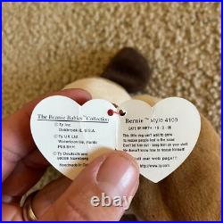 Ty Beanie Babies Bernie Hound Dog 1996 RARE, ERRORS