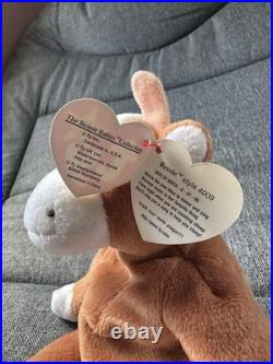 Ty Beanie Babies Bessie The Cow 1995 4th Generation MWMT (RARE)