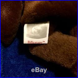 Ty Beanie Babies Billionaire Bear #1 Rare Mint Condition In Case