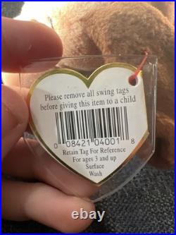 Ty Beanie Babies Bones The Dog. Rare With Errors