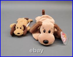 Ty Beanie Babies Bones The Dog with Teenie Baby Rare Retired