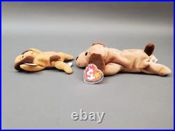 Ty Beanie Babies Bones The Dog with Teenie Baby Rare Retired
