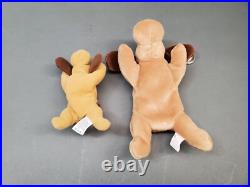 Ty Beanie Babies Bones The Dog with Teenie Baby Rare Retired