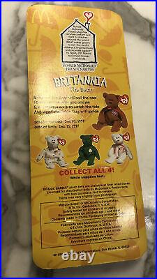 Ty Beanie Babies Britannia The Bear Mint Condition And Rare With Tag Errors