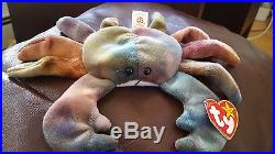 Ty Beanie Babies. CLAUDE THE CRAB, Ultra RARE, Tag with ERRORS. RETIRED