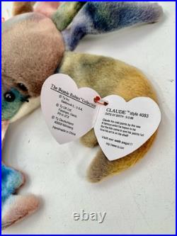 Ty Beanie Babies CLAUDE the Crab RARE Retired VERY COLORFUL KR, 9 ERRORS, PVC Ty Beanie Babies CLAUDE the Crab RARE Retired VERY COLORFUL KR, 9 ERRORS, PVC